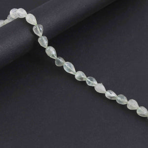 1 Strand Prehnite Tear Drop Briolettes ,Faceted Gemstone Beads,Prehnite beads, jewelry supplies 8mm-7mm- 7.5 inches BR3227 - Tucson Beads