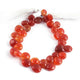 1 Long Strand Carnelian Smooth Briolettes - Heart Shape Briolettes -9mm-10mm -9 Inches BR1568 - Tucson Beads