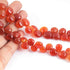 1 Long Strand Carnelian Smooth Briolettes - Heart Shape Briolettes -9mm-10mm -9 Inches BR1568
