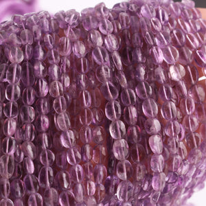 1 Strand Pink Amethyst  Faceted Oval Shape Briolettes - Pink Amethyst  Briolettes  5mm-7mm 13 inches BR02403 - Tucson Beads
