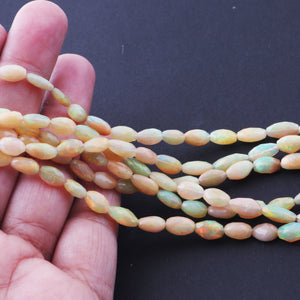 1 Strand Natural Ethiopian Welo Opal Faceted Briolettes,Opal Oval Beads, Fire Opal Briolettes  5mmx4mm-12mmx5mm 17 Inches BRU089 - Tucson Beads