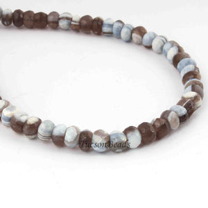 1 Long Strand Boulder Opal Faceted Rondelles Briolettes -  Boulder Opal faceted Roundelle Beads 8mmx6mm-7mmx4mm  14 Inches BR0201 - Tucson Beads