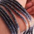 1 Strand Shaded Blue Sapphire Faceted Rondelles - Faceted Beads - Gemstone Beads - 3mm-4mm -15 Inch BR03060