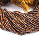 5 Long Strand Brown Tiger Eye Faceted Rondelles - Gemstone Round Balls Beads 2mm 13Inch RB510 - Tucson Beads