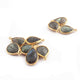 9 Pcs Labradorite Pear Faceted Pear Drop  Shape 24k Gold Pendant -  31mmx17mm - PC171 - Tucson Beads