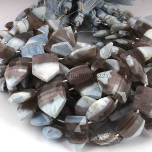 1 Strand Boulder  opal Faceted Pentagon Shape Briolettes -Boulder  Pentagon Shape Briolettes -21mmx14mm-12mmx9mm 9.5 inches BR0208 - Tucson Beads