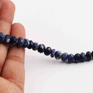 1 Long Strand Lapis Faceted Rondelles  - Gemstone Rondelles 8mm-10mm 8 Inches BR2108 - Tucson Beads