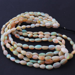 1 Strand Natural Ethiopian Welo Opal Faceted Briolettes,Opal Oval Beads, Fire Opal Briolettes  6mmx5mm-12mmx9mm 16 Inches BRU084 - Tucson Beads