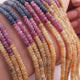 1 Strand Beautiful Multi Sapphire Faceted Rondelles - Gemstone Roundelle Beads -3mm-16 Inches- BR03064 - Tucson Beads