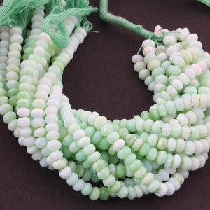 1 Strand Finest Quality  Peru Opal Faceted Rondelles - Peru Opal Roundelle Beads 4mm-5mm 8 Inches BR044 - Tucson Beads