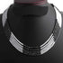 5  Strands  Black And White Cubic Zircon Faceted Rondelles Ready To Wear Necklace 3mm 14 Inch BR1119