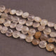 1 Strand Golden Rutile Faceted Coin Brioletts - Golden Rutile Coin  10mm 8 Inches BR2203 - Tucson Beads