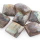 7 Pcs Amazing Labradorite Smooth Cabochon Spectrolite - Square Shape Multi Fire Loose Gemstone-20mmx18mm-22mmx20mm  LGS280 - Tucson Beads