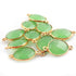 10 Pcs Green Chalcedony Faceted 24K gold Plated Assorted Shape Faceted Connector -23mmx13mm-PC934