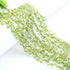 1 Strand  Peridot  Faceted  Pear Shape Gemstone Briolettes -5mmx3mm-8 Inch BR0610