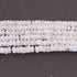 1  Long Strand White Rainbow  Moonstone Faceted Rondelles  -  6mm-7mm -13 Inches BR4022