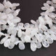 1  Strand White Rainbow Moonstone Faceted  Briolettes - Pear Shape 11mmx7mm -23mmx8mm-9 Inches BR430 - Tucson Beads