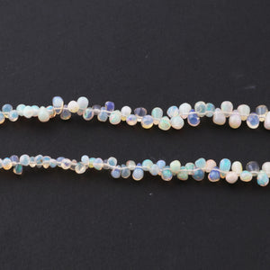 1 Strand Natural Ethiopian Opal Smooth Tear Drop Briolettes - Welo Opal Tear Drop Shape Beads 3mmx2mm-9mmx6mm 15 Inch BRU101 - Tucson Beads