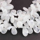 1  Strand White Rainbow Moonstone Faceted  Briolettes - Pear Shape 11mmx7mm -23mmx8mm-9 Inches BR430 - Tucson Beads