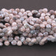 1  Strand Gray & Peach Moonstone Silver Coated  Faceted Briolettes  -Heart Shape Briolettes  - 8mmx8mm-9mmx9mm -8  Inches BR1940 - Tucson Beads