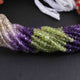 1 Strand Mix  Stone Faceted Rondelles  -Round Shape  Rondelles  4mm-14 Inches RB518 - Tucson Beads