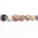 1 Strand Mix Stone Briolettes -Pentagon Shape Briolettes - 17mmx13mm-12mmx9mm 9-Inches BR2998 - Tucson Beads