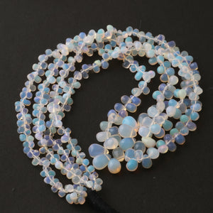 1 Strand Natural Ethiopian Opal Smooth Tear Drop Briolettes - Welo Opal Tear Drop Shape Beads 3mmx3mm-9mmx5mm 16 Inch BRU104 - Tucson Beads