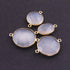 4 Pcs Grey Moonstone Faceted Assorted Shape Connector 24k Gold Plated Connector- 26mmx16mm-27mmx21mm PC375