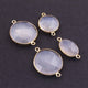 4 Pcs Grey Moonstone Faceted Assorted Shape Connector 24k Gold Plated Connector- 26mmx16mm-27mmx21mm PC375 - Tucson Beads