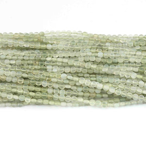 1 Strand Finest Quality Prehnite Faceted Coin Briolettes-  Coin Beads - 4mm 12.5 Inch BR01051 - Tucson Beads