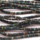 1 Long Strand Black Ethiopian Welo Opal Faceted Rondelles - Ethiopian Roundelles Beads 3mm-5mm 16 Inches BR03043 - Tucson Beads