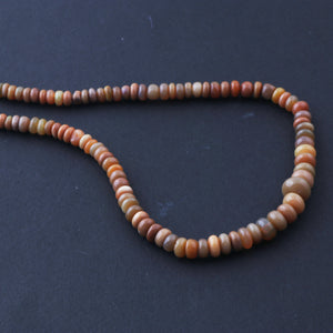 1 Strand Natural Fire Ethiopian Welo Opal Smooth Rondelles - Ethiopian Plain Rondelles Beads 3mm-6mm 17 Inch BR063 - Tucson Beads