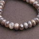 1 Long Strand Gray Silverite Faceted  Roundels - Gray Silverite Roundels Beads 7mm-9mm 7.5  Inches BR2198 - Tucson Beads