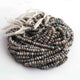 1  Strand Gray Moonstone Silver Coated Faceted Rondelles - Moonstone Rondelles - 5mm-7mm  15  Inch BR1136 - Tucson Beads
