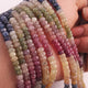 650 Ct. 5 Strands Of Genuine Multi Sapphire Necklace-Faceted Rondelle Beads-Rare & Natural Necklace - Stunning Elegant Necklace 4mm-5mm BR03063 - Tucson Beads