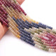 650 Ct. 5 Strands Of Genuine Multi Sapphire Necklace-Faceted Rondelle Beads-Rare & Natural Necklace - Stunning Elegant Necklace 4mm-5mm BR03063 - Tucson Beads