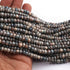 1  Strand Gray Moonstone Silver Coated Faceted Rondelles - Moonstone Rondelles - 5mm-7mm  15  Inch BR1136