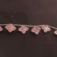 1 Strand Rose Quartz Clover Smooth, Plain Beads - Gemstone Briolettes 17mm-20mm -8 Inches BR02776 - Tucson Beads