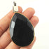 1  Pc Black Onyx Pear Shape  24k Gold Plated Pendant- 58mmx36mm PC1071