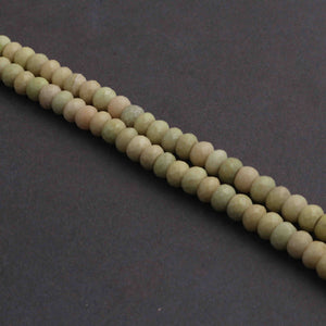 1 Strand Yellow opal Faceted Roundels  - Round Shape  Roundels 8mm -14 Inches BR1141 - Tucson Beads