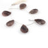 1 Long Strand Black Rutile Faceted Briolettes  -Pear Shape Briolettes- 32mmx 22 mm -8 Inches BR2160