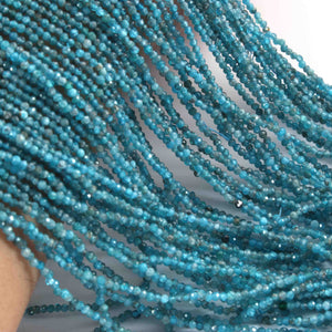 5 Strands  Shaded Neon Apatite Faceted Balls Beads, Round Beads 2mm 13incheS RB507 - Tucson Beads