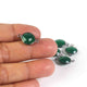 5 Pcs Green Onyx Oxidized Silver Faceted Round Double Bail Connector  - 17mmx11mm  SS656 - Tucson Beads