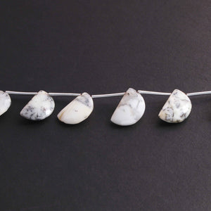 1 Strand Dendrite Opal Faceted Briolettes D Shape Briolettes 16mmx10mm -7 Inches BR1152 - Tucson Beads
