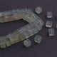 1 Strand Prehnite Faceted Cube Briolettes- Prenite Briolettes 8mm - 12 inches BR1369 - Tucson Beads