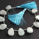1  Long Strand  Aquamarine Faceted Briolettes - Pear Shape Briolettes - 16mmx13mm-18mmx14mm - 8 Inches BR01507 - Tucson Beads