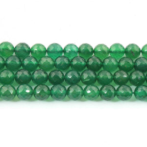 1 Strand Green Onyx Faceted Balls Beads - Green Onyx Balls 7mm-8mm 9 Inches BR1955 - Tucson Beads