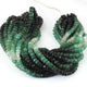 2 Strands Shaded Emerald Faceted Rondelles- Emerald Roundle Beads 5mm-6mm 15 Inch Long RB0120 - Tucson Beads