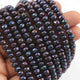 1 Strand Black Spinel Blue Coated Faceted Rondelles - Roundel Beads 6mm 10 Inch BR4045 - Tucson Beads