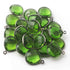 7 Pcs Peridot Oxidized Sterling Silver Gemstone Faceted Heart Shape Single Bail Pendant -18mmx15mm SS511